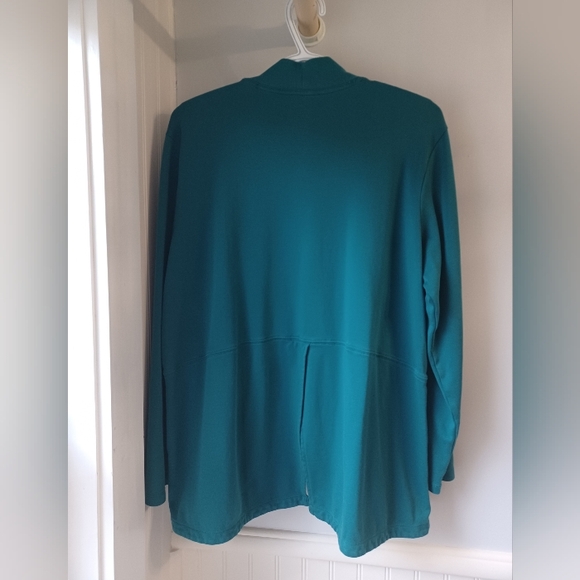 L.L. Bean Dark Jade Green Cardigan Women's XL - Picture 11 of 12